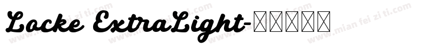 Locke ExtraLight字体转换